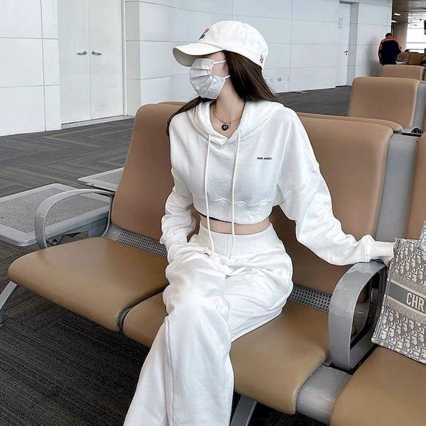

running sets autumn female sports suit thin skinny slim-fitting coat fashion casual long-sleeved yoga breathable short hooded top, Black;blue