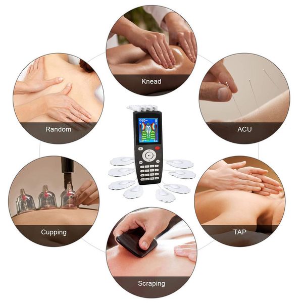 

16 modes tens unit 4 output ems nerve muscle stimulation digital pulse massager therapy low frequency physiotherapy device