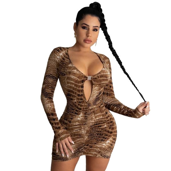 

women ladies long sleeve v-neck print bodycon mini dress & club night party dresses, White;black