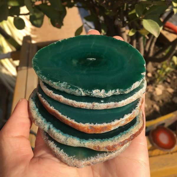 

decorative objects & figurines beautiful natural green agate gasket