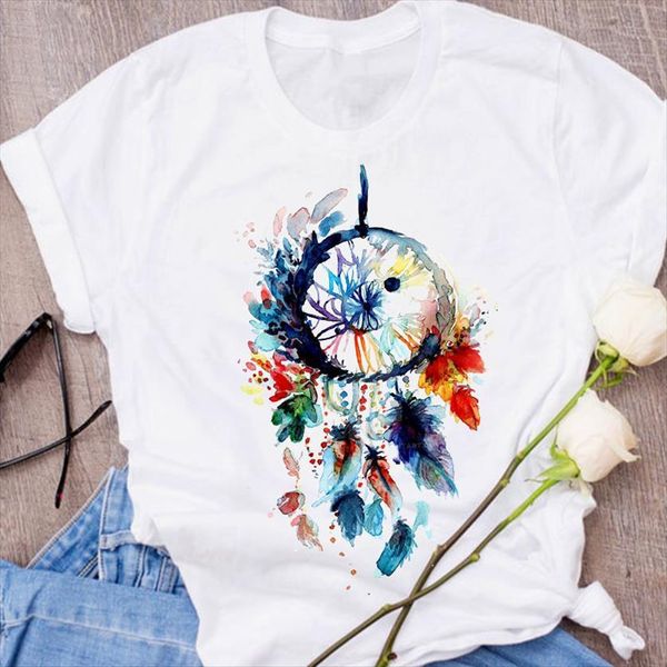 

graphic watercolor web printing women cute fashion clothing 90s clothes tees female t shirt womens, White