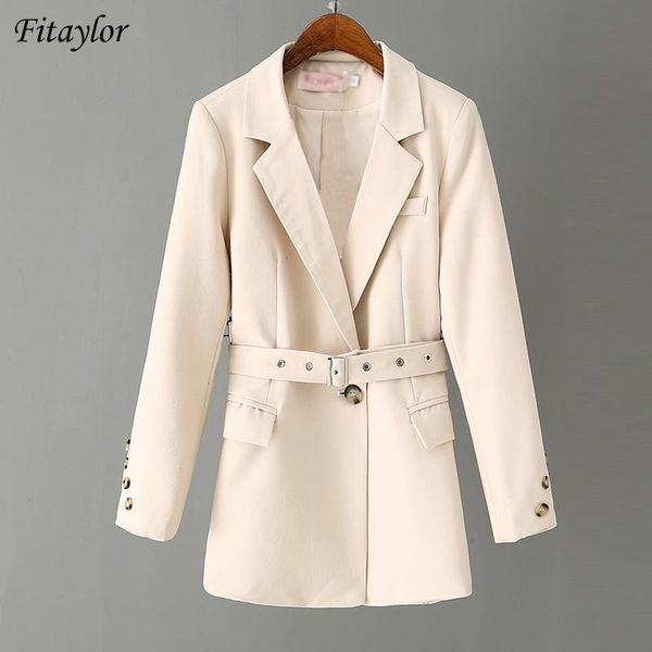 

women's suits & blazers fitaylor spring autumn office ladies fit blazer women vintage one button suit coat long sleeve design jacket wi, White;black