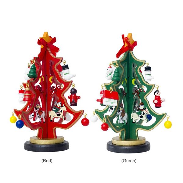 

christmas decorations diy wooden tree decor xmas table desk home party decoration children layout for year