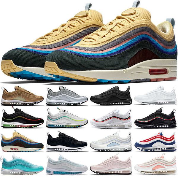 

97 running shoes men women triple black white sean wotherspoon silver bullet gold ghost mschf jesus barely rose mens trainers sports