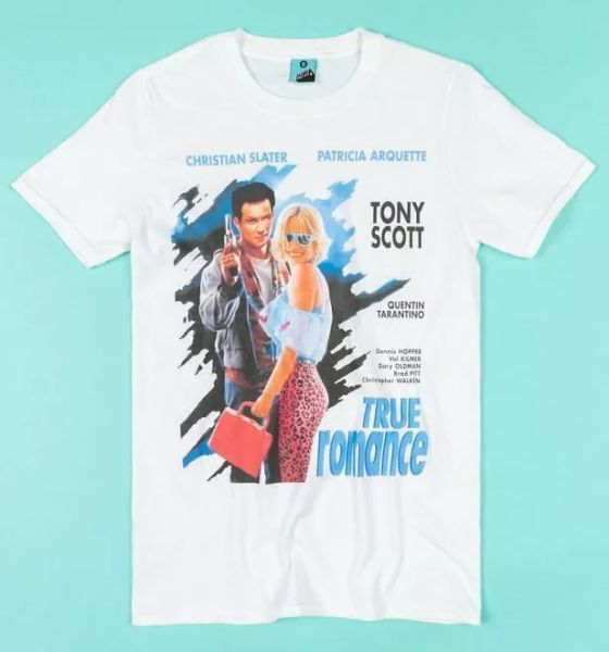 

true romance movie poster white t-shirt, White;black