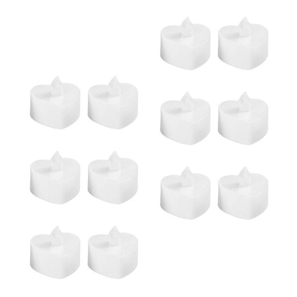 

12pcs led flameless candle lamps heart-shaped tea lights smokeless candles