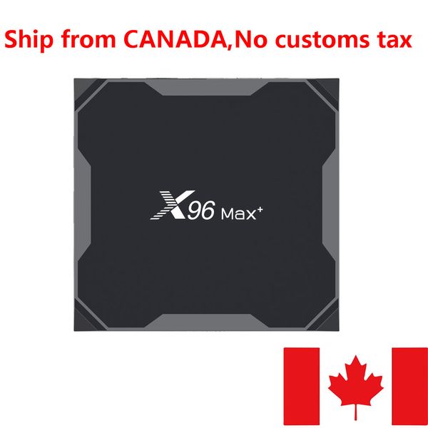 Канада В наличии X96 Max Plus Plus Android 9.0 TV Box 4GB Amlogic S905X3 8K 2.4G5G Dual Wi-Fi 1000M Установите верхнюю коробку