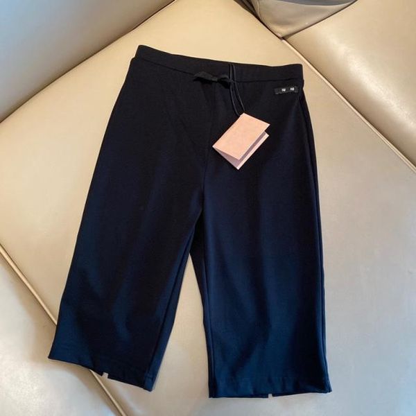 

2021 summer thin black stretch riding pants capris versatile leggings running shorts fashion