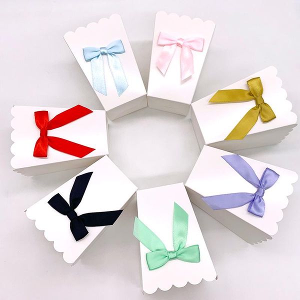 

gift wrap 20/50/100pcs small pink blue paper popcorn boxes with bow wedding favors box baby shower birthday party snack treat supplies