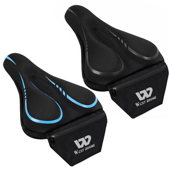 

bike saddles mountain saddle silicone soft bicycle cushion with reflective storage bag ergonomic front seat mat