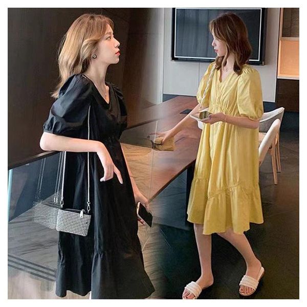 

casual dresses 2021 v neck dress 3xl 2xl plus sizes womens black yellow party bodycon summer, Black;gray