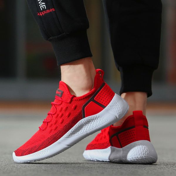

New fashion handmade retro running flats Zapatos Casuales Hombres mens shoes Mens casual shoes loafers breathable sneakers, Black