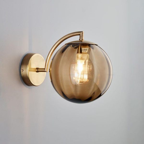 

wall lamp modern round glass ball lights simple sconce led for home bedroom living room corridor loft decor light fixturesf