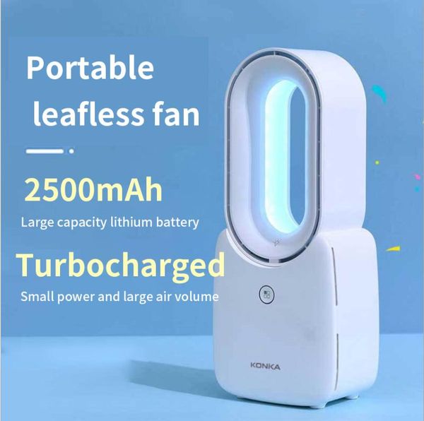 

leafless fan usb charging portable silent design deskhousehold mini creative electric fans