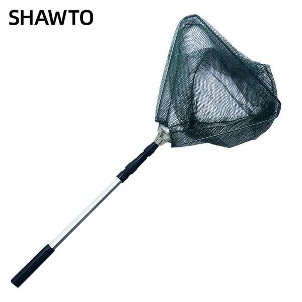 

aluminum alloy 1.5/1.7/2.1cm retractable fishing net telescoping foldable landing pole folding accessories