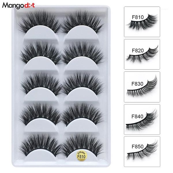 

mangodot 5 pairs mink lashes 3d eyelashes cruelty handmade natural wispies false lash makeup f8101