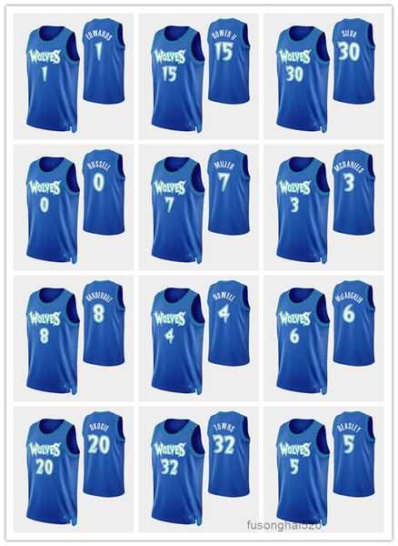 

minnesota's timberwolves's men karl-anthony towns d'angelo russell anthony edwards 75th anniversary city mixtape edition bask, Black