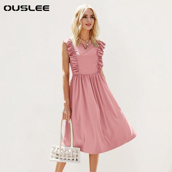 

summer solid color tank dress women fashion elegant casual party dresses female retro oneck sleeveless sundress, Black;gray