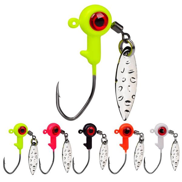 

fishing hooks proberos lures 25pcs jig head spinner soft worm baits combo 1.4g-1.6g-3g jigging hard&soft artificial