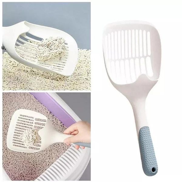 Cat Bitter Scoop Plástico Durável Pet Poo Phovel Prático Animais de Estimação Poop Scooper Cat Areia Produtos de Limpeza para Cats RRF12986