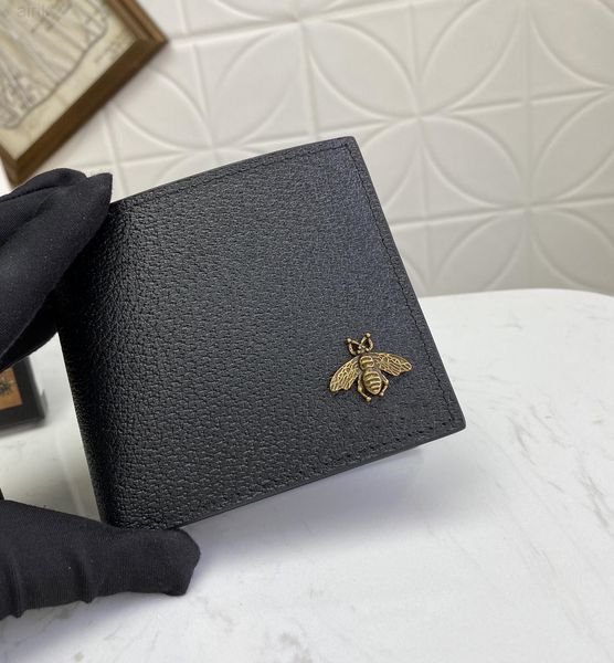 

2023 fashion designers wallets luxurys mens women leather bags classic bee tiger snake letters purses original box digram card, Red;black