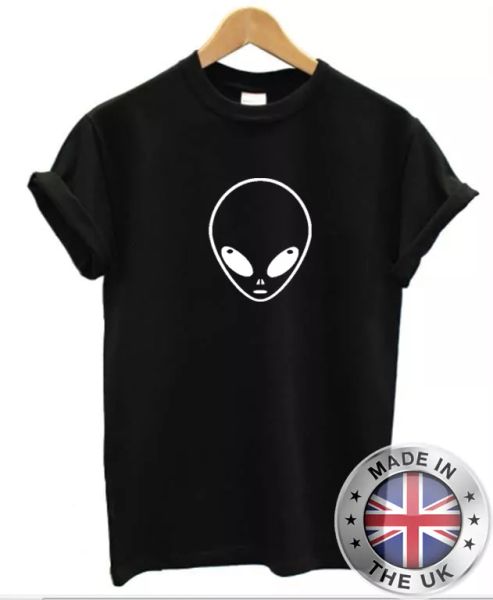 

extraterrestre tÃªte t-shirt hommes femmes s-xxl ovni extraterrestre, White;black