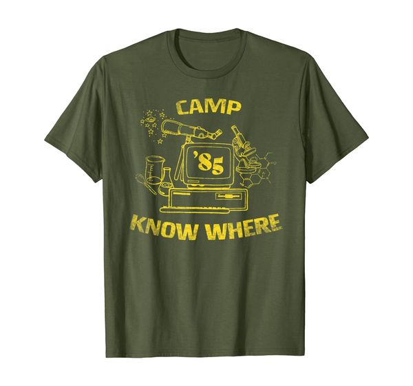 

camp know where 85 t-shirt, White;black
