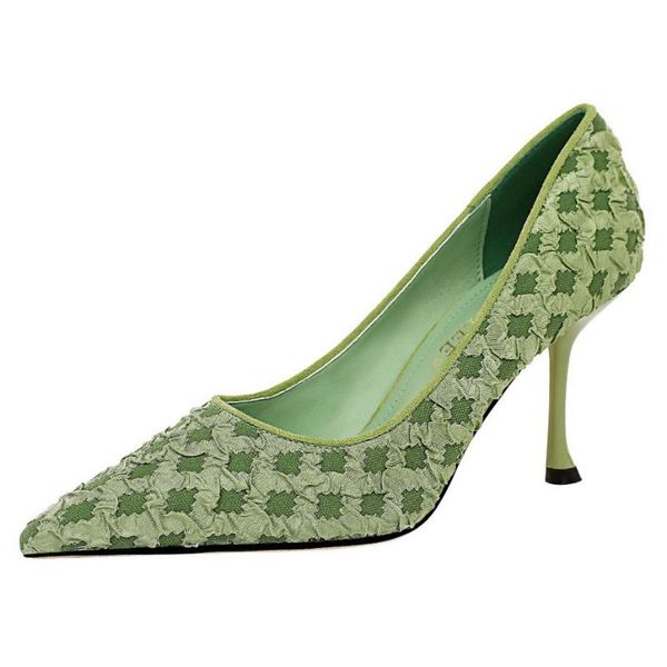 

dress shoes meriahzheng fashion show air slimming sweet high-heeled thin high heel cloth shallow mouth pointed women's ds-998-3, Black