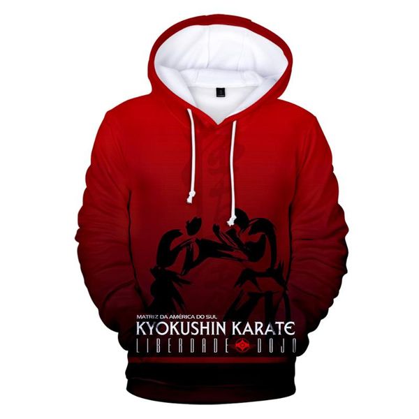 

men's hoodies & sweatshirts kyokushin karate men women kids 3d hoodie autumn winter clothing, Black