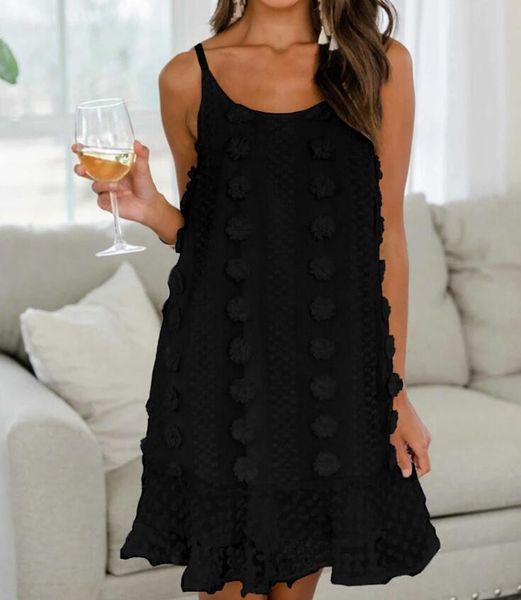 

european and american pure color casual lace short skirts gulle skirt 224065, Black