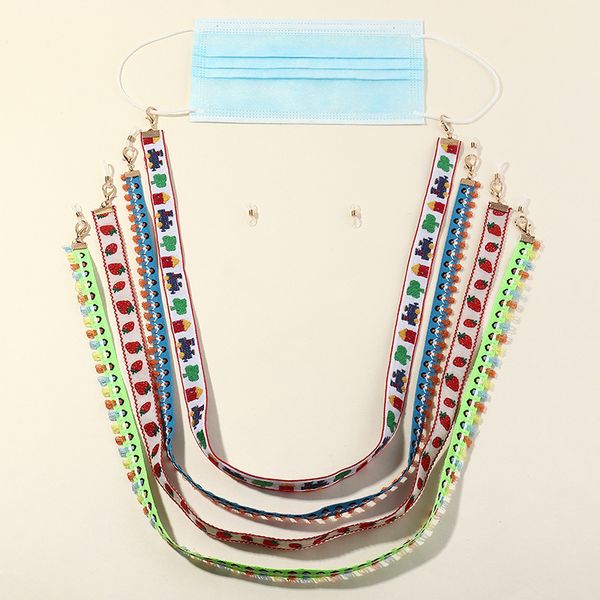 

polyter fabric cotton neck mask hanging rope eyewear chain can be dual-purpose japane and korean printing versatile