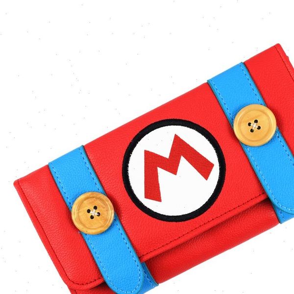 

design wallet cartoon long purse for young women with card holder, Red;black