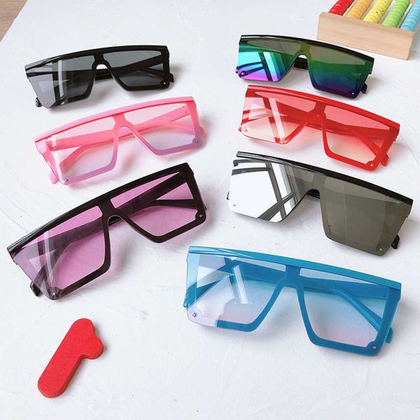 

sunglasses 2021 children's fashion one piece trend baby parent child sunglasses, Black
