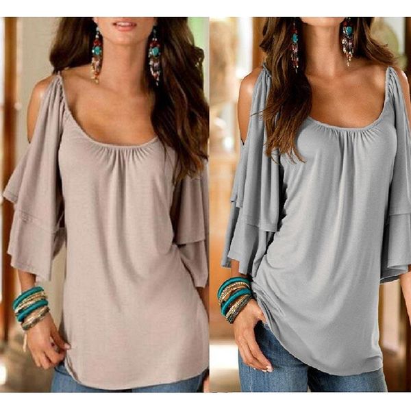 

women's t-shirt 2021 women fashion strapless t shirt female solid color short-sleeved o-neck tees casual ladies, White