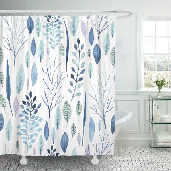 

shower curtains floral leaf bathroom curtain plants tropical aesthetic art design home decor wash fabric for kitchen