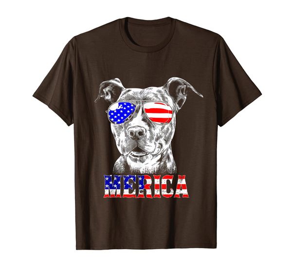 

merica pitbull funny patriotic dog pit bull gift t-shirt, White;black