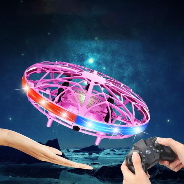 

mini helicopter rc ufo drone aircraft hand operated quadcopter electric induction toys for children kids girls boys gift drones