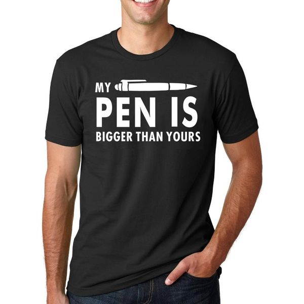 

men's t-shirts my pen is bigger than yours funny printed t shirts 2021 summer short sleeve o-neck t-shirt fashion streetwear hip hop, White;black