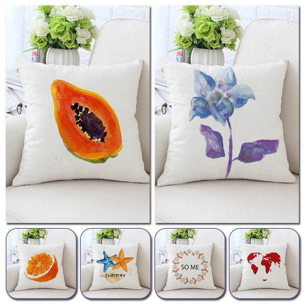 

pillow case flower plant decorative throw cushion cover office lumbar sofa for living room decor