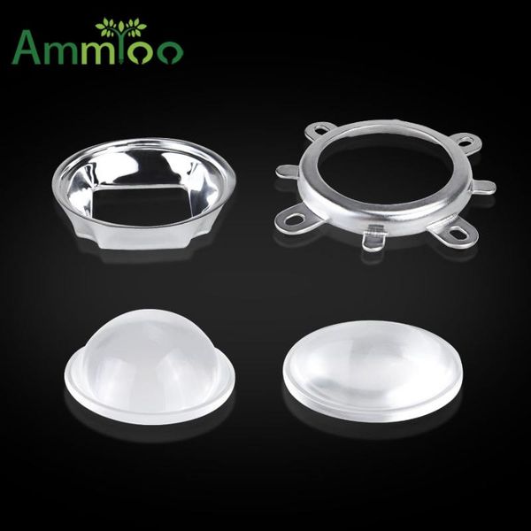 

lamp covers & shades optical glass led lens lampshade set 44mm 60/120 degree+50mm reflector collimator+fixed bracket cob chip