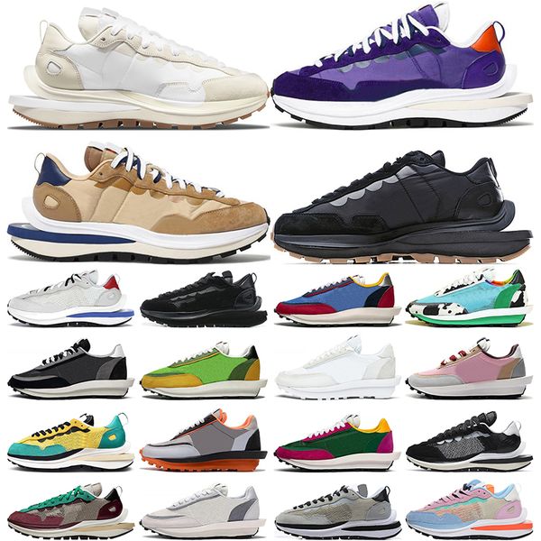 

sacai vaporwaffle ldwaffle men women trainers shoes sail sesame dark iris noir varsity blue black white nylon royal fuchsia womens fashion s