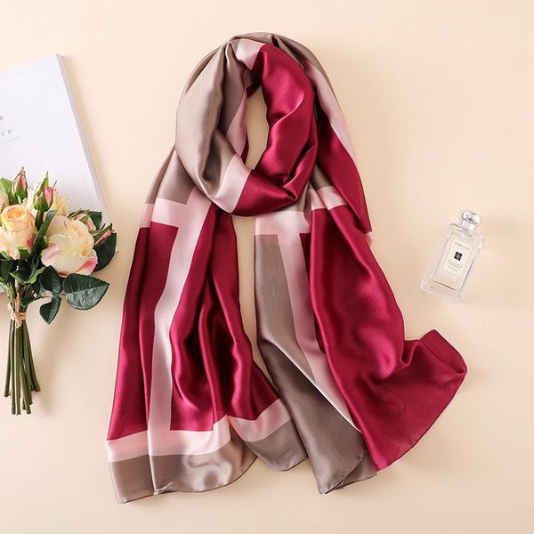 

fashion printed scarves women beach bandana ilk scarf female soft shawls thin wraps holiday bandanas, Blue;gray