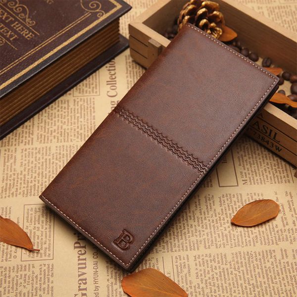 

the wallet swdvogan men's purse b-shaped long suit handbag, Black