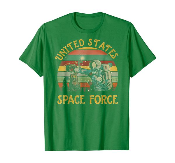 

united states space force punch retro vintage sunset tshirt, White;black
