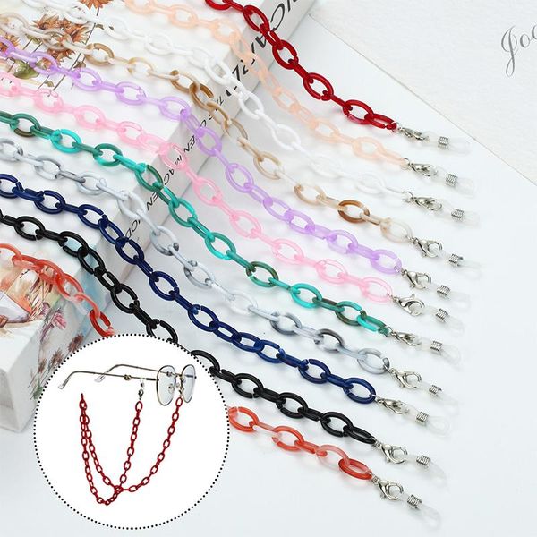 

sunglasses frames acrylic glasses chain mask hanging strap lanyard splicing color reading cord ropes for, Silver