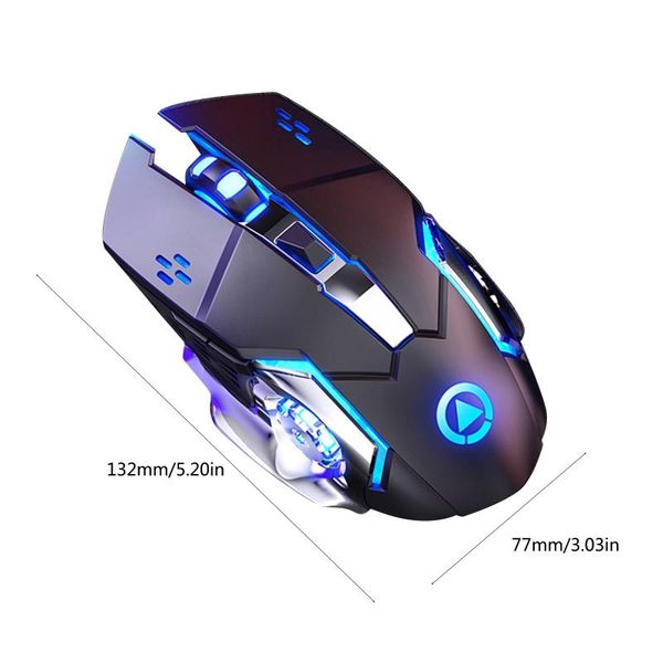 

6 key light weight ultra quiet rechargeable rgb gaming mouse e-sports b2qf mice