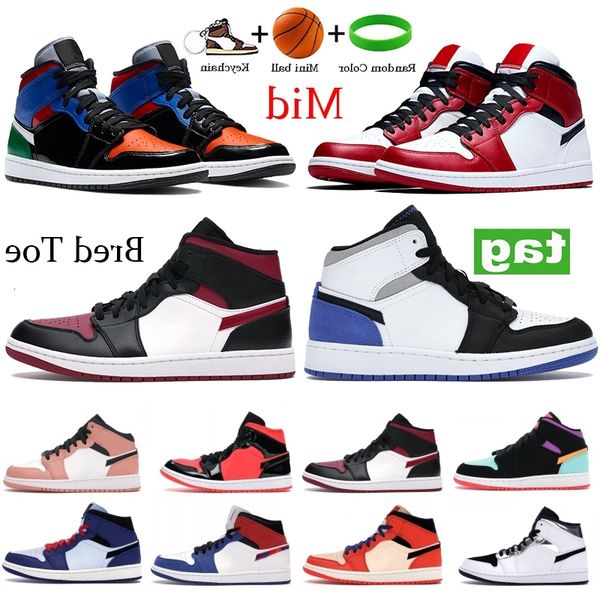

1 1s mid chicago bred toe basketball shoes multi patent alternate think 16 laser orange black men women running sneakers