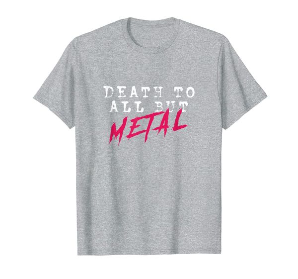 

guitar player's choice - death to all but metal guitarist t-shirt, White;black