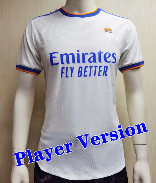 

player version 21 22 ramos mbappe men soccer jerseys hazard sergio benzema vinicius camiseta football shirt uniforms women kids kit sets 202, Black;yellow