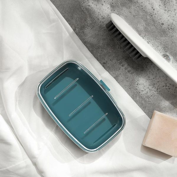 

bathroom storage & organization double-layer soap rack wall-mounted drain traceless glue no punching environmentally friendly simple